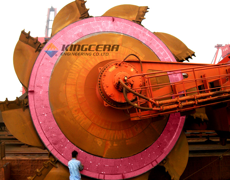 BG大游中国官方网站耐磨陶瓷应用于斗轮机圆盘